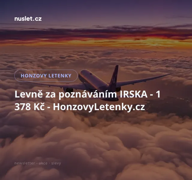 Honzovy letenky: Irsko od 1 378 Kč – Srpen 2026