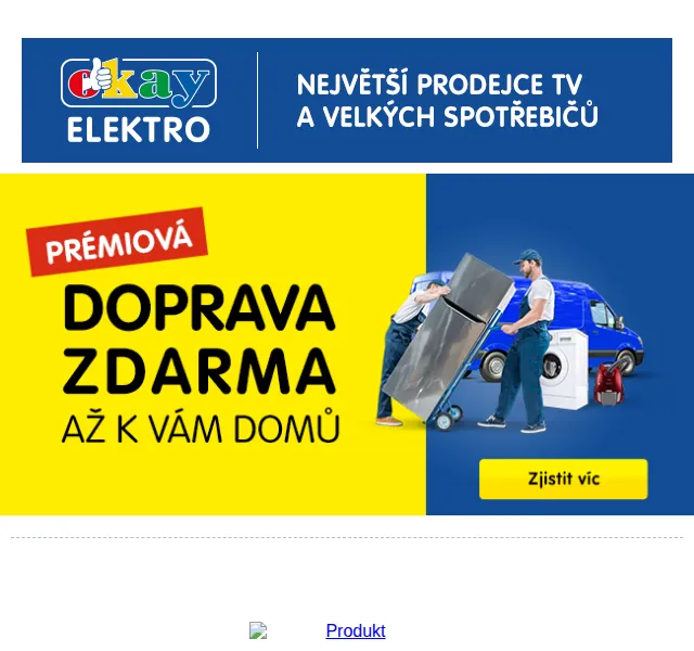 OKAY: Prémiová doprava ZDARMA a slevy na TV – červen 2026 | Nuslet.cz