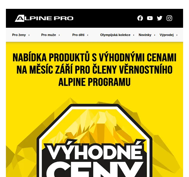 ALPINE PRO: výhodné ceny věrnostního programu – červenec 2026 | Nuslet.cz