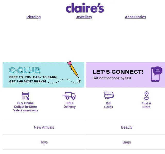 Claire's: 50% sleva na vše – červen 2026 | Nuslet.cz