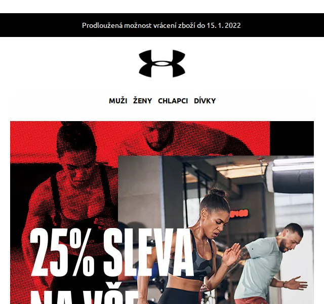 Under Armour: slevy až 40 % + extra 25 % na vše – červen 2026 | Nuslet.cz