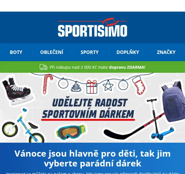 Sportisimo.cz: Dárky pro děti – hodinky, lyže, koloběžky – červen 2026 | Nuslet.cz