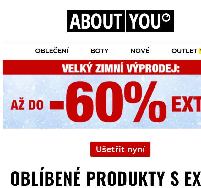 ABOUT YOU: Až do -60 % EXTRA na zimní nezbytnosti – červen 2026 | Nuslet.cz