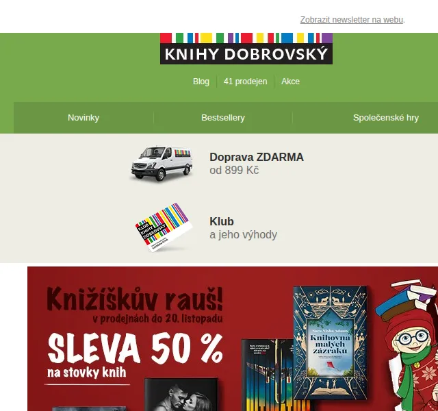 KnihyDobrovsky.cz: 50% sleva na stovky knih – červen 2026 | Nuslet.cz