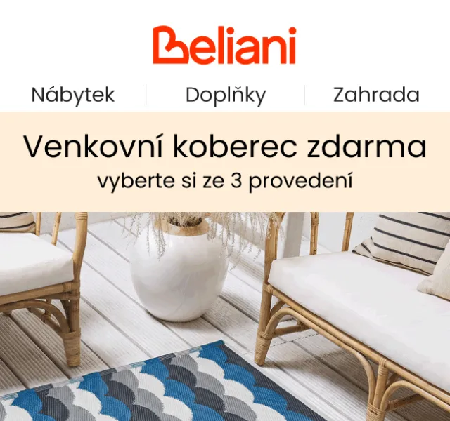 Beliani.cz: Venkovní koberec zdarma od 1900 Kč – červenec 2026
