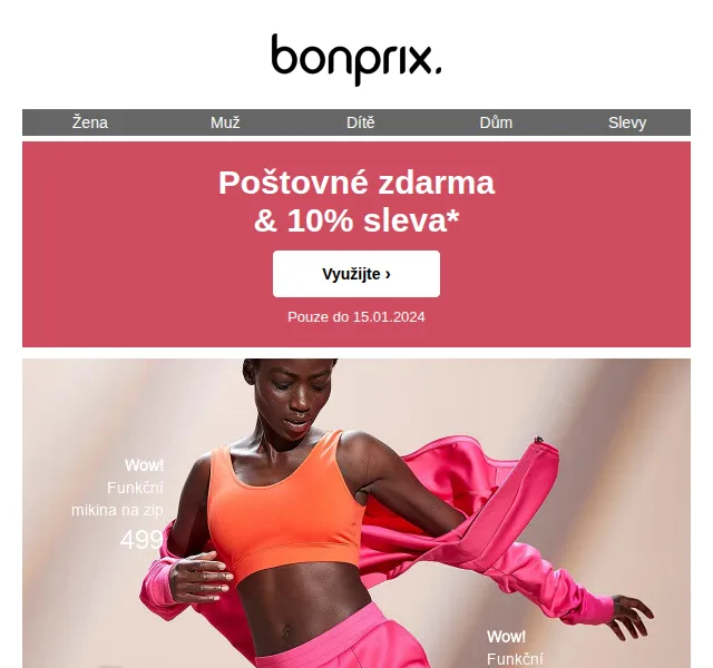 Bonprix: 10% sleva + poštovné zdarma – červen 2026 | Nuslet.cz