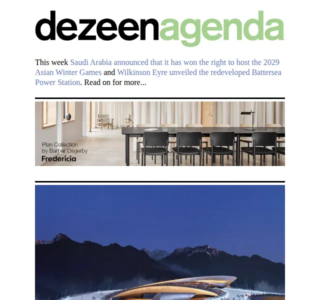 Dezeen Daily: Nová kolekce designu a architektury – červen 2026 | Nuslet.cz