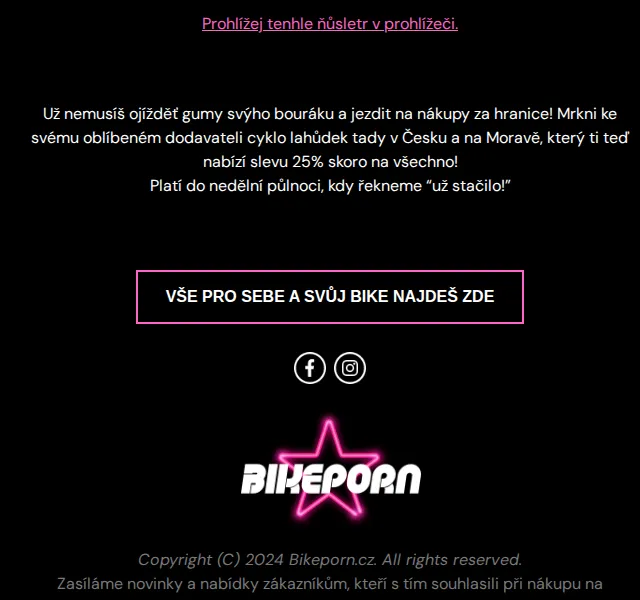 Bikeporn: Sleva 25 % na cyklo vybavení – červen 2026 | Nuslet.cz