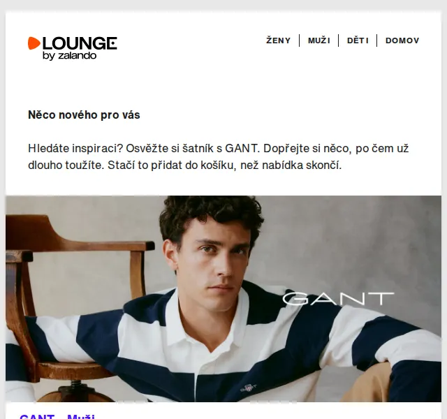 Lounge by Zalando: GANT sleva až 80 % – červen 2026 | Nuslet.cz
