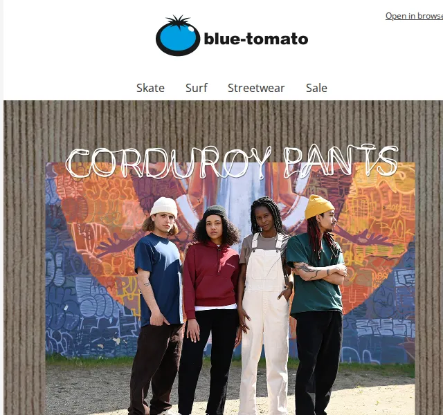 BLUE TOMATO: Kordurové styly se slevami až 99 Kč – červen 2026 | Nuslet.cz