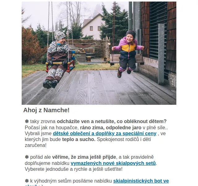 Namcheshop: Dětské oblečení a skialp sety – červen 2026 | Nuslet.cz
