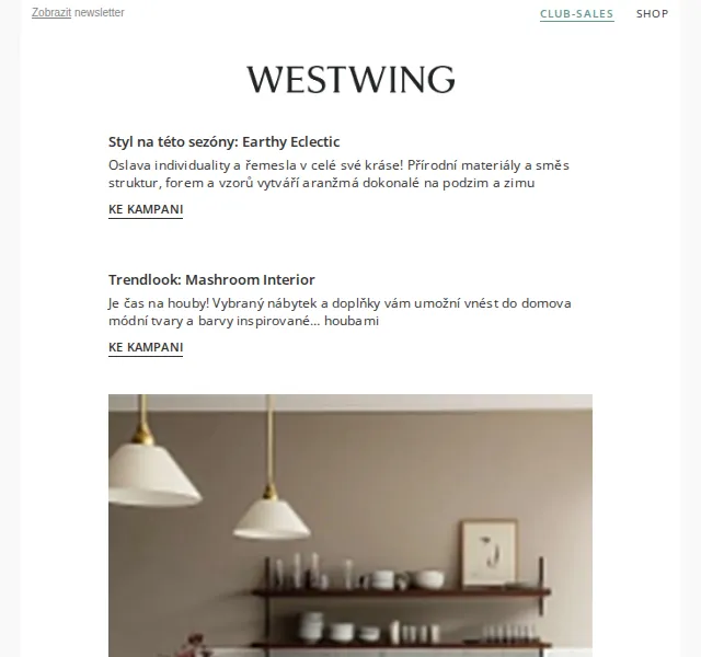 Westwing: Earthy Eclectic podzimní novinky a slevy – červen 2026 | Nuslet.cz