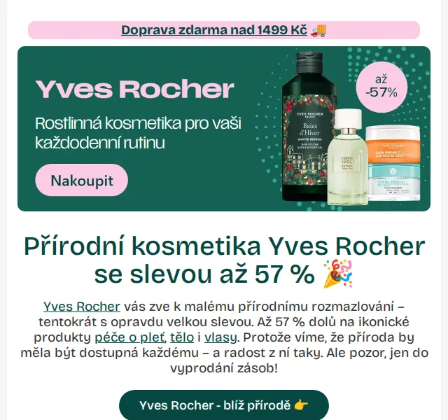 Pilulka.cz: Sleva až 57 % na Yves Rocher – červen 2026 | Nuslet.cz