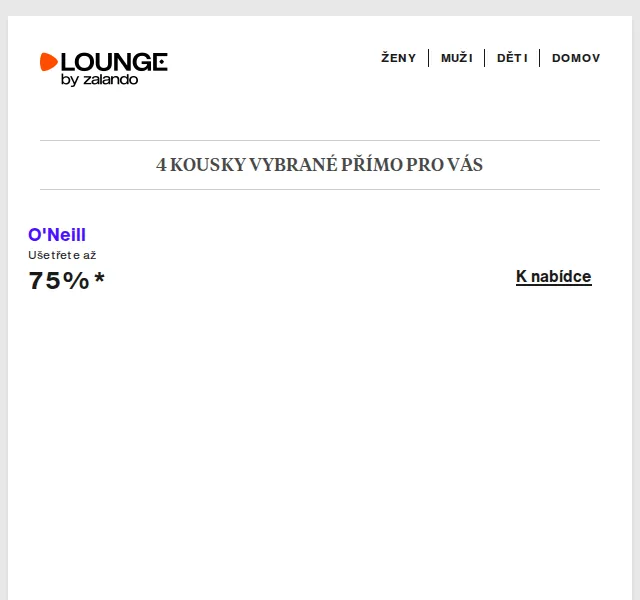 Lounge by Zalando: O'Neill, MOSCHINO, Superfit – slevy až 75 % – červen 2026 | Nuslet.cz