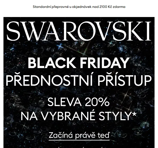 Swarovski: Sleva 20 % na vybrané styly – listopad 2023 | Nuslet.cz