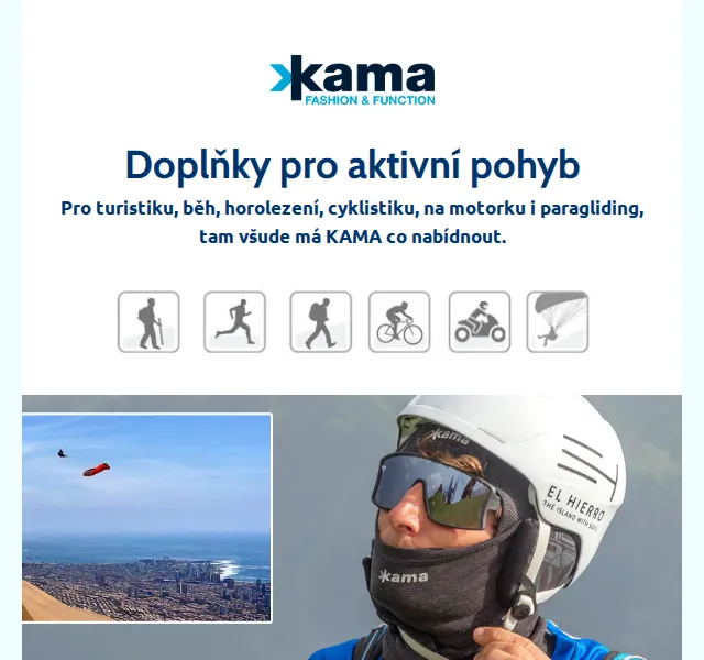 KAMA: Doplňky pro turistiku a sport – červen 2026 | Nuslet.cz