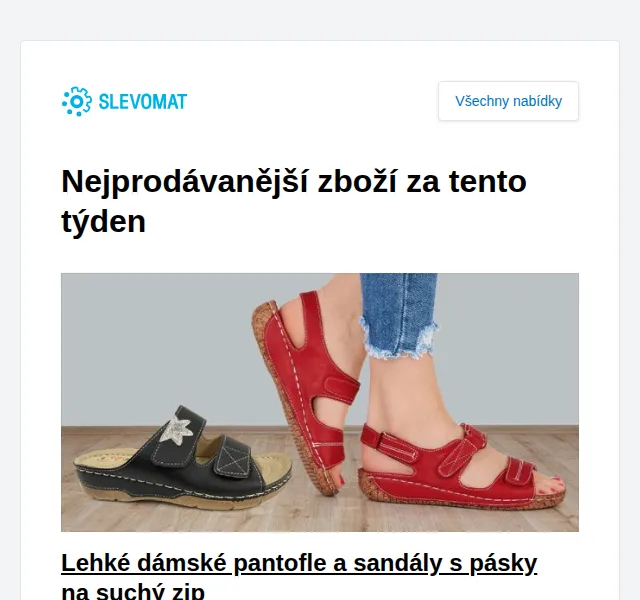 Slevomat: Lehké pantofle a sandály na suchý zip – červen 2026 | Nuslet.cz