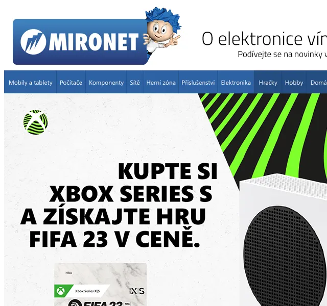 Mironet: Xbox Series S + FIFA 23 zdarma – červen 2026 | Nuslet.cz