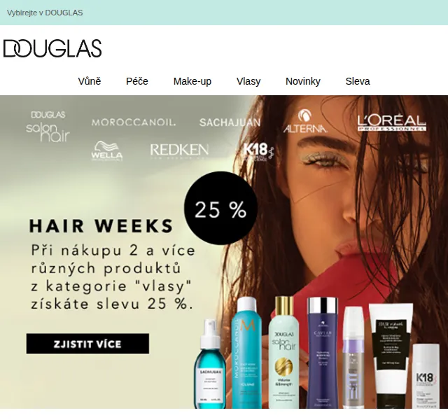 Douglas CZ: Hair Weeks s 25% slevou – srpen 2023 | Nuslet.cz