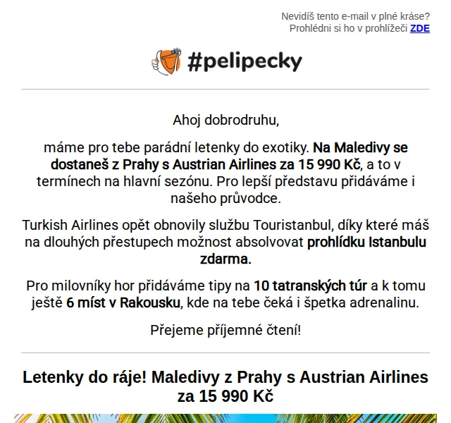 Tereza z Pelipecky.cz: Letenky na Maledivy z Prahy od 15 990 Kč – červen 2026 | Nuslet.cz