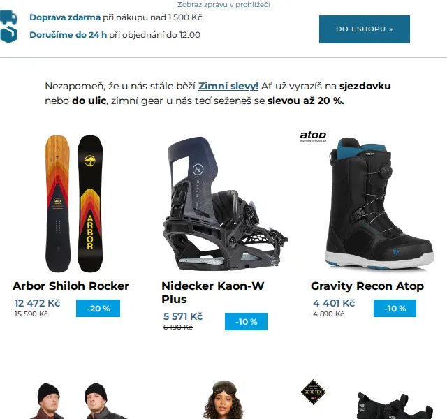 SNOWBOARD ZEZULA: Zimní slevy až 20 % – červen 2026 | Nuslet.cz