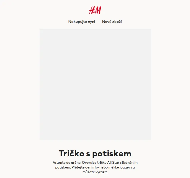 H&M Fashion: Tričko s potiskem od 199 Kč – červen 2026 | Nuslet.cz