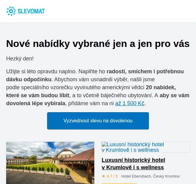 Slevomat: až 1 500 Kč na dovolenou – červen 2026 | Nuslet.cz