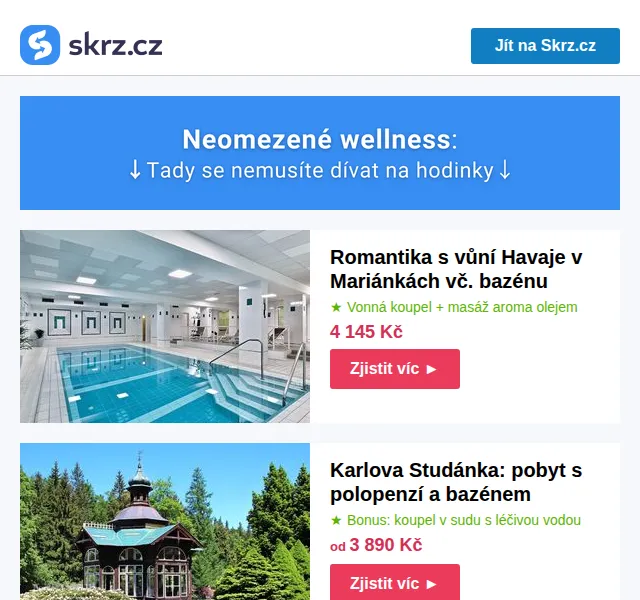 Vánoce na Skrz: Wellness pobyty se slevou až 63 % – červen 2026 | Nuslet.cz