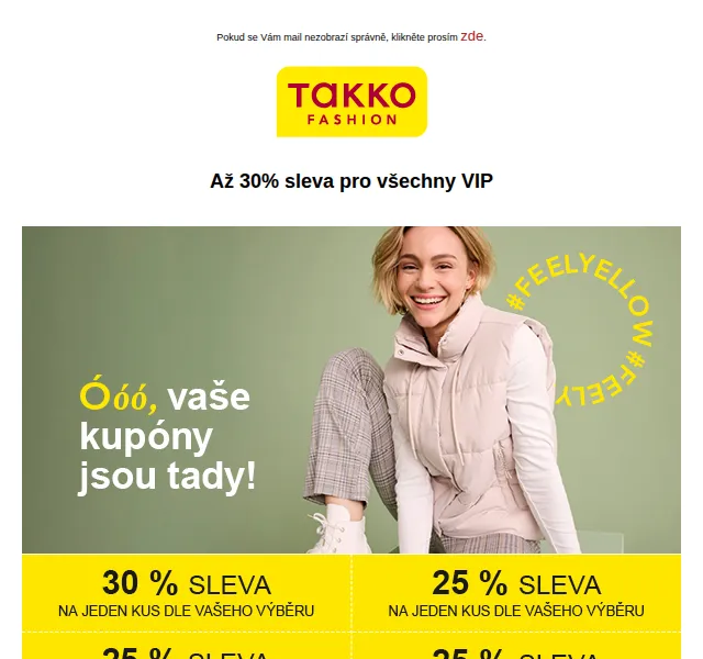 Takko Fashion: 30% sleva na podzimní bundy a kabáty – červenec 2026 | Nuslet.cz