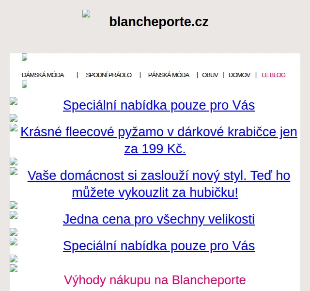 Blancheporte: Fleecové pyžamo v dárkové krabičce za 199 Kč – červen 2026 | Nuslet.cz