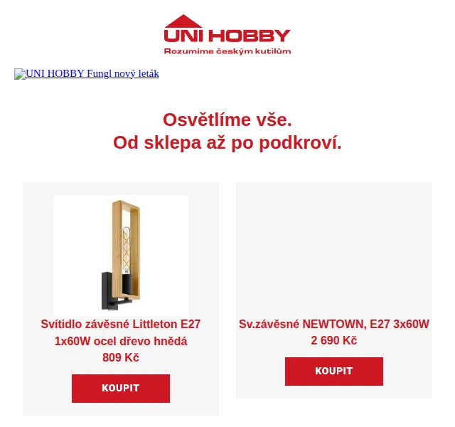 UNI HOBBY: Nový katalog osvětlení – červen 2026 | Nuslet.cz