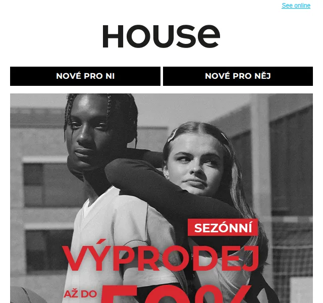 HOUSE: Mid Season Sale až –50 % – červen 2026 | Nuslet.cz