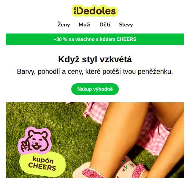 Dedoles.cz: -30 % na vše – duben 2026 | Nuslet.cz
