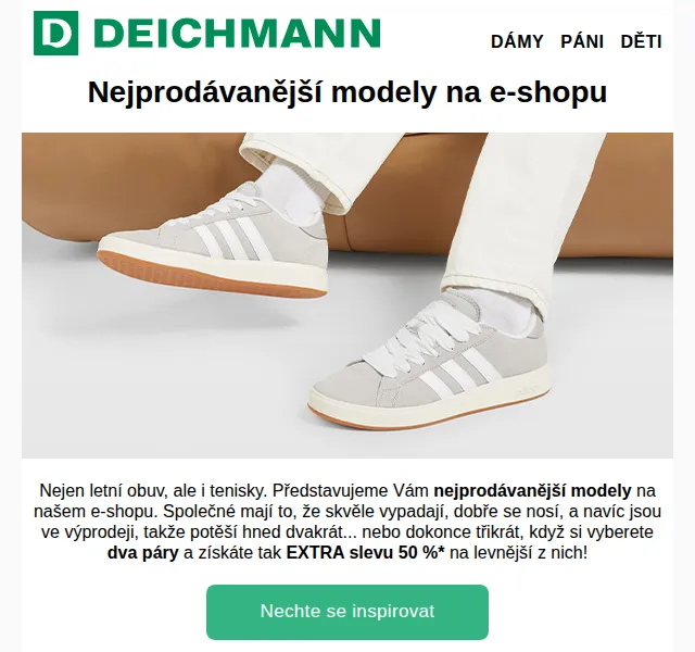 DEICHMANN: Nejprodávanější modely -50 % na 2. pár – červen 2026 | Nuslet.cz