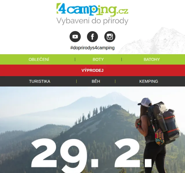 4camping: Akce na prodloužený únor – výprodej 2024 | Nuslet.cz