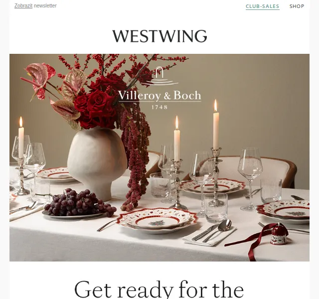 Westwing: Villeroy & Boch porcelán a vánoční ozdoby – červen 2026 | Nuslet.cz