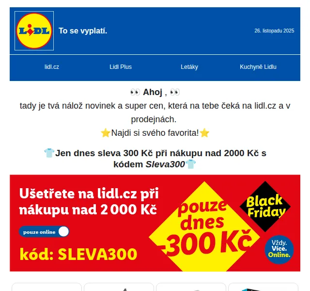 Lidl: máslo za 27,90 Kč a čtvrteční nabídka – listopad 2025 | Nuslet.cz