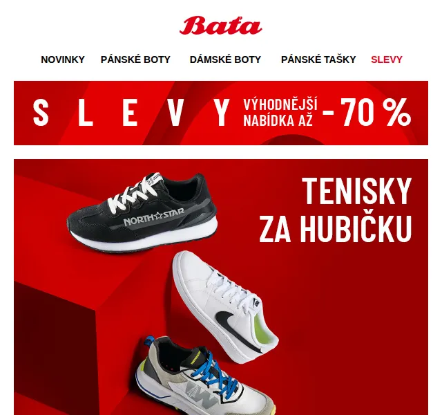 Baťa: Tenisky za hubičku – sleva až 42 %! červen 2026 | Nuslet.cz