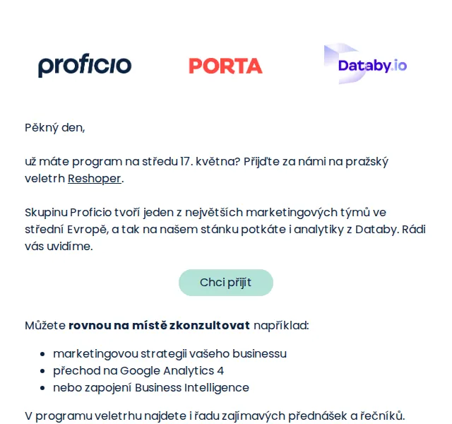 PROFICIO tým veletrh Reshoper – červen 2026 | Nuslet.cz