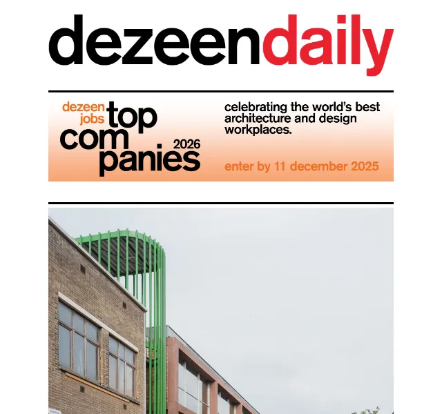 Dezeen Daily: Novinky z architektury a designu – červenec 2026 | Nuslet.cz