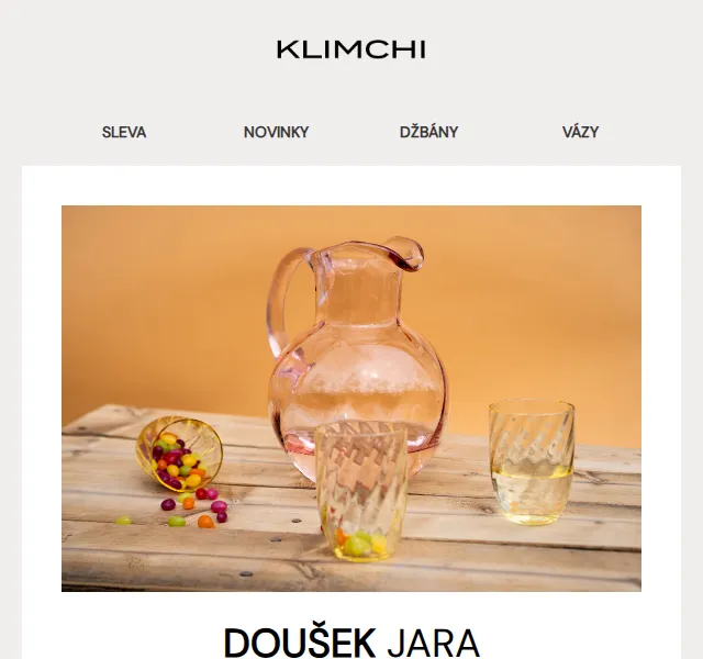 KLIMCHI: jarní sklenice a džbány z křišťálu – červen 2026 | Nuslet.cz