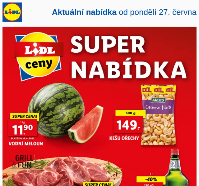 Lidl: XXL výběr – slevy až 50 % – červen 2026 | Nuslet.cz