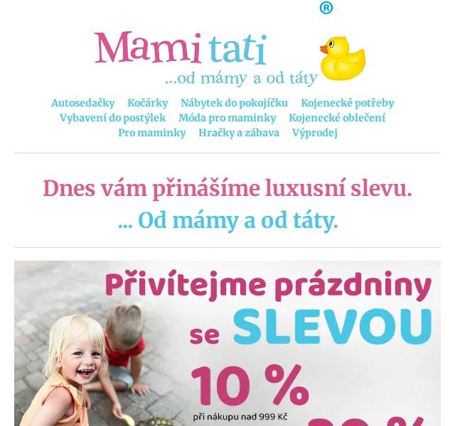 Mamitati.cz: Sleva na celý nákup – červenec 2026 | Nuslet.cz