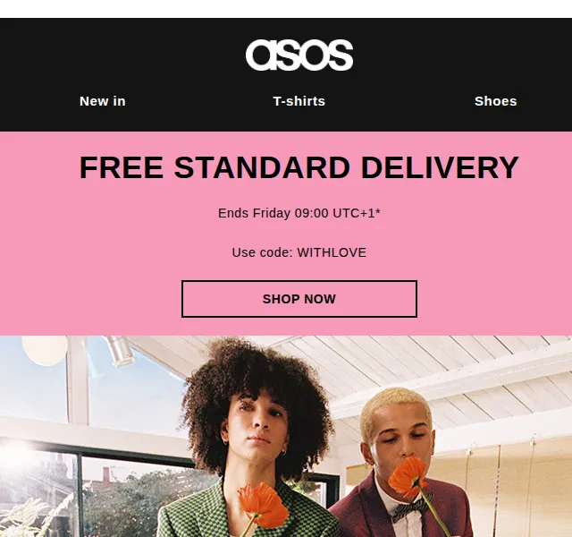 ASOS Sale: Doprava zdarma s kódem WITHLOVE – červen 2026 | Nuslet.cz