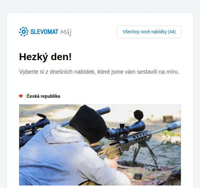 Slevomat: Střelecký balíček Sniper – červen 2026 | Nuslet.cz