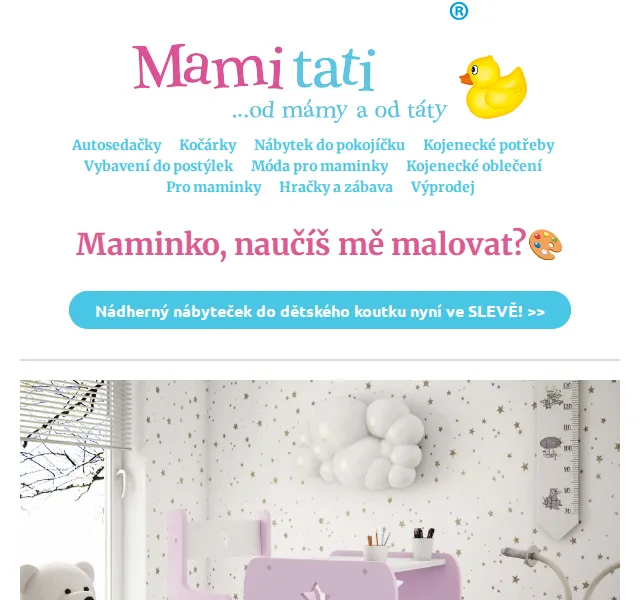 Mamitati.cz: Dětský nábytek a hračky ve slevě – červen 2026 | Nuslet.cz