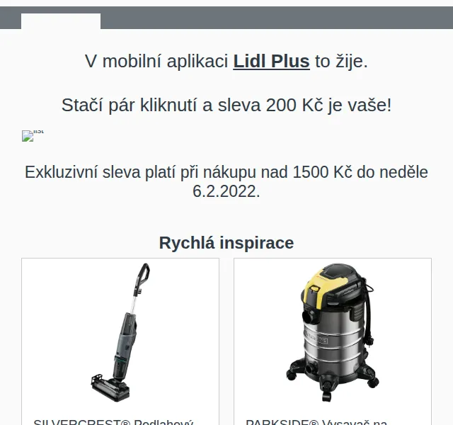 Lidl: Sleva 200 Kč na nákup nad 1500 Kč – únor 2026 | Nuslet.cz