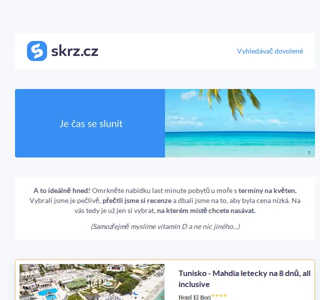 Vánoce na Skrz: Last minute zájezdy do Egypta a Tuniska od 10 590 Kč – červen 2026 | Nuslet.cz