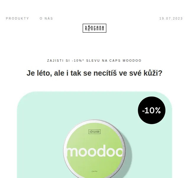 RINGANA: -10% sleva na caps moodoo – červen 2026 | Nuslet.cz