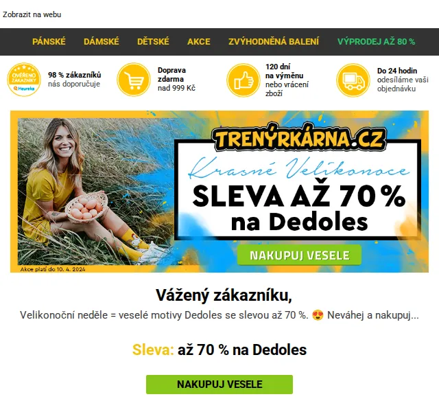 Lukáš z Trenýrkárna.cz: Sleva až 70 % na Dedoles – červen 2026 | Nuslet.cz